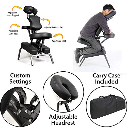 Beige Portable Folding Massage Chair with Carry Case K860