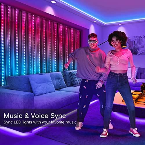 10ft x 10ft 300 LED RGB Color Changing Curtain Lights D985528