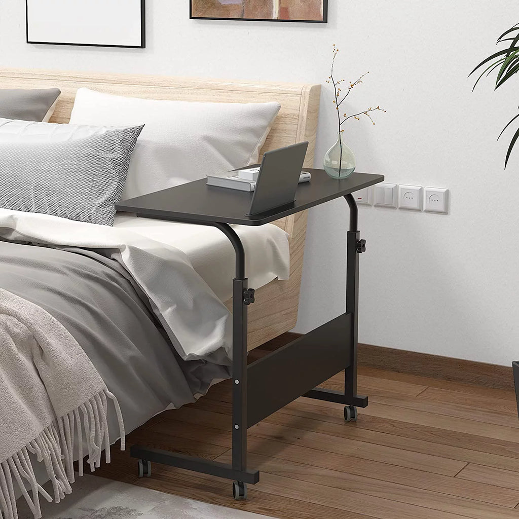 C-Shaped Side End Table with Wheels Y730473