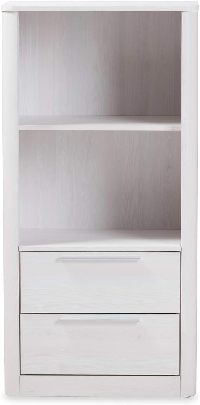2 Shelf Bookcase in Whitewash U14710