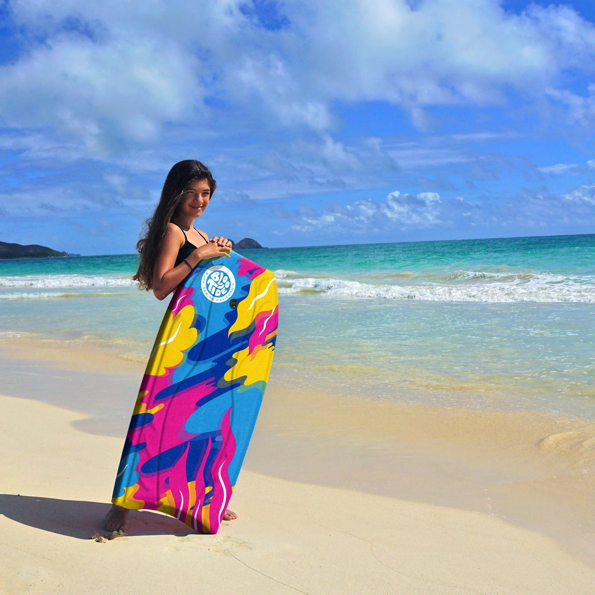 40" Pink & Blue Bodyboard with Leash E799333