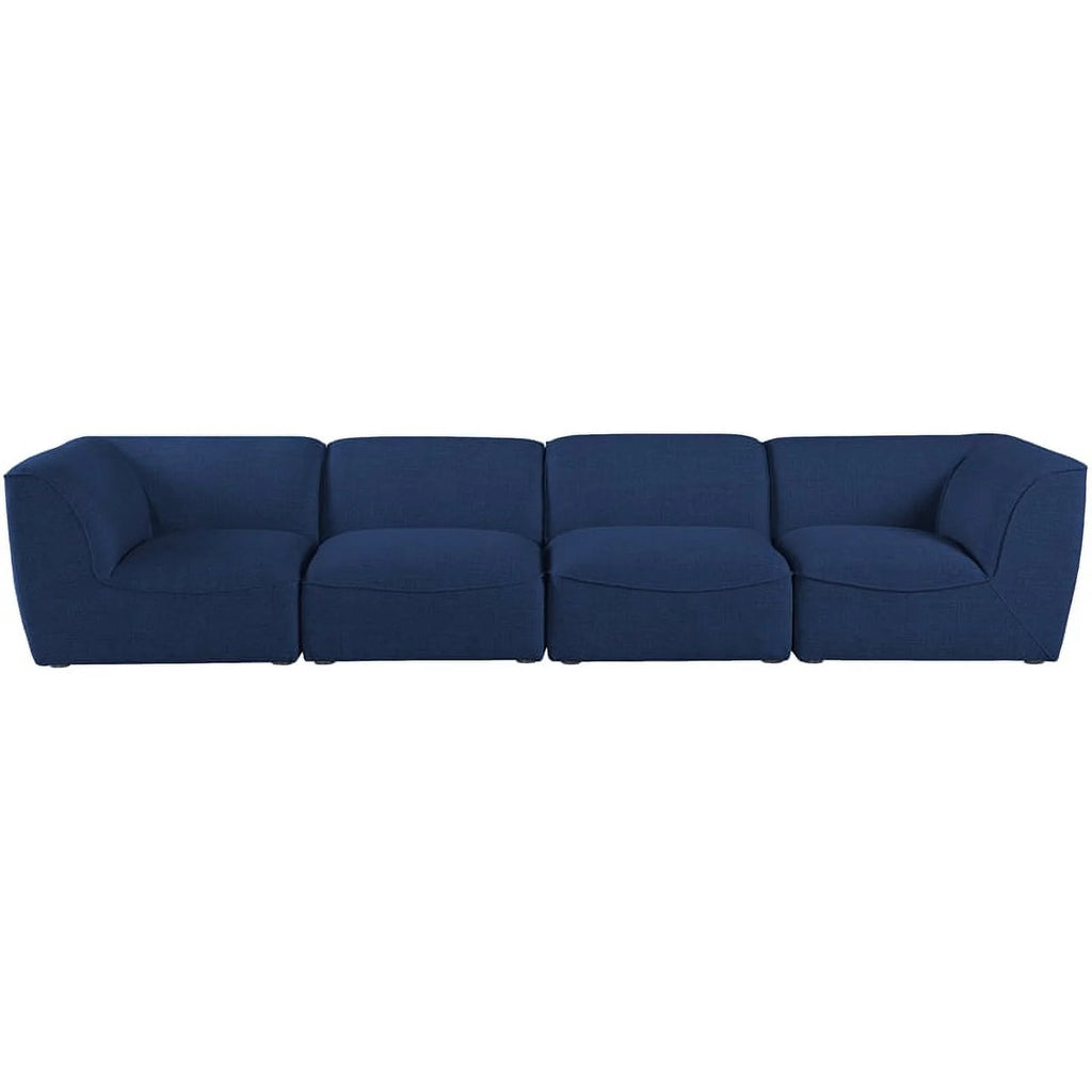 Navy Linen Textured Modular Sofa P120