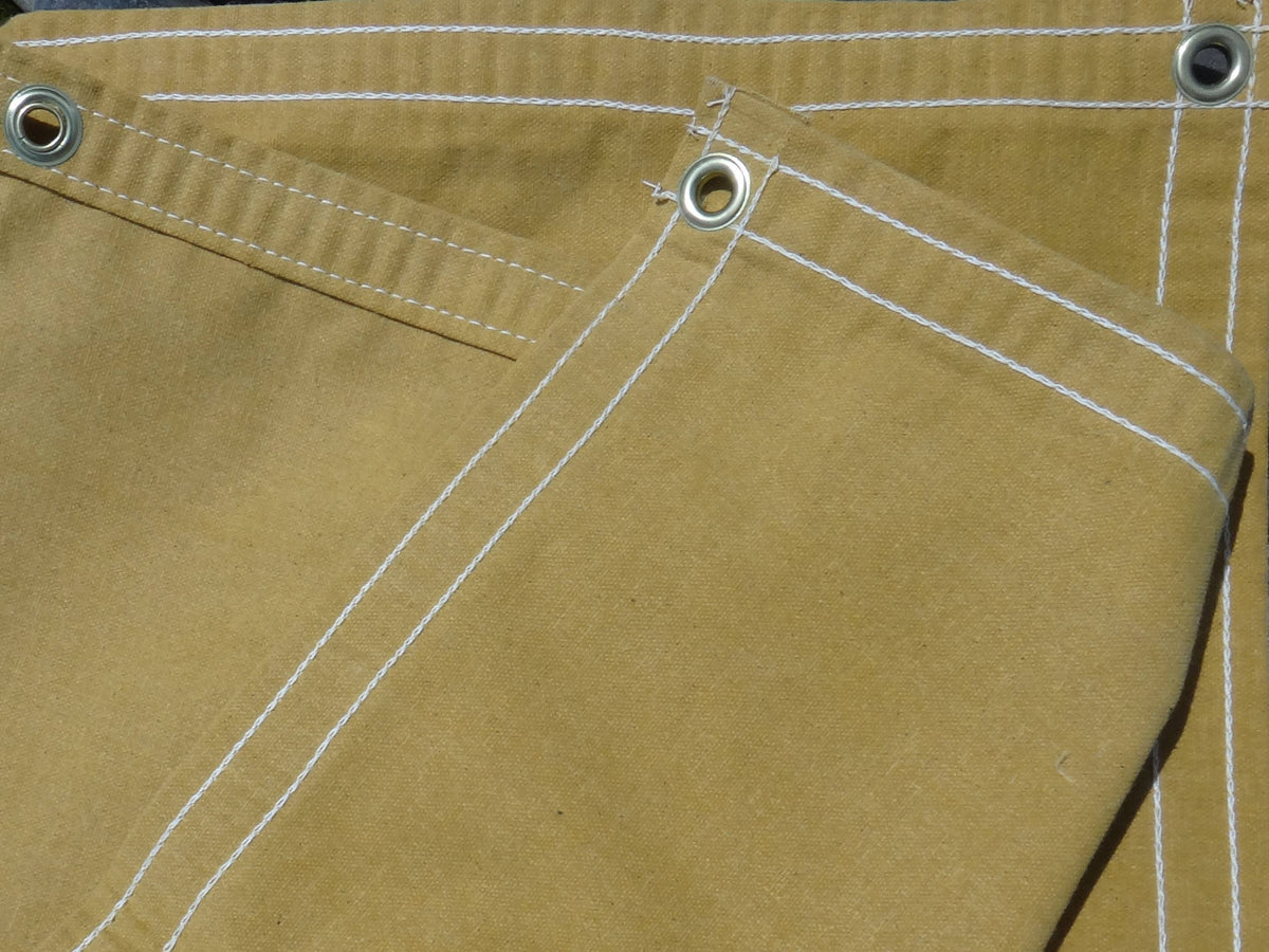 12 x 24 ft Tan Canvas Tarp Water Resistant 10 oz. F58623