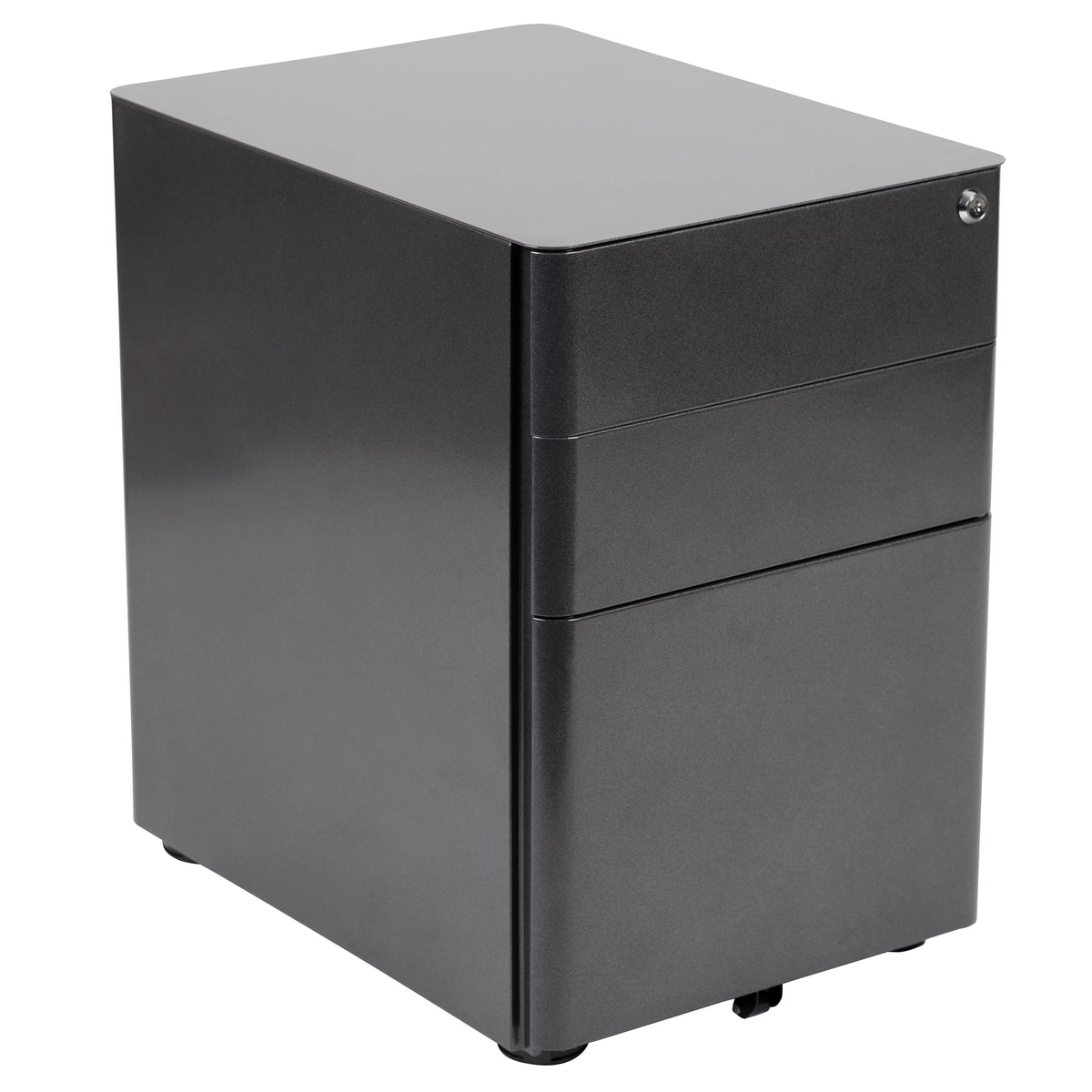 Black 3 Drawer Mobile Filing Cabinet D923