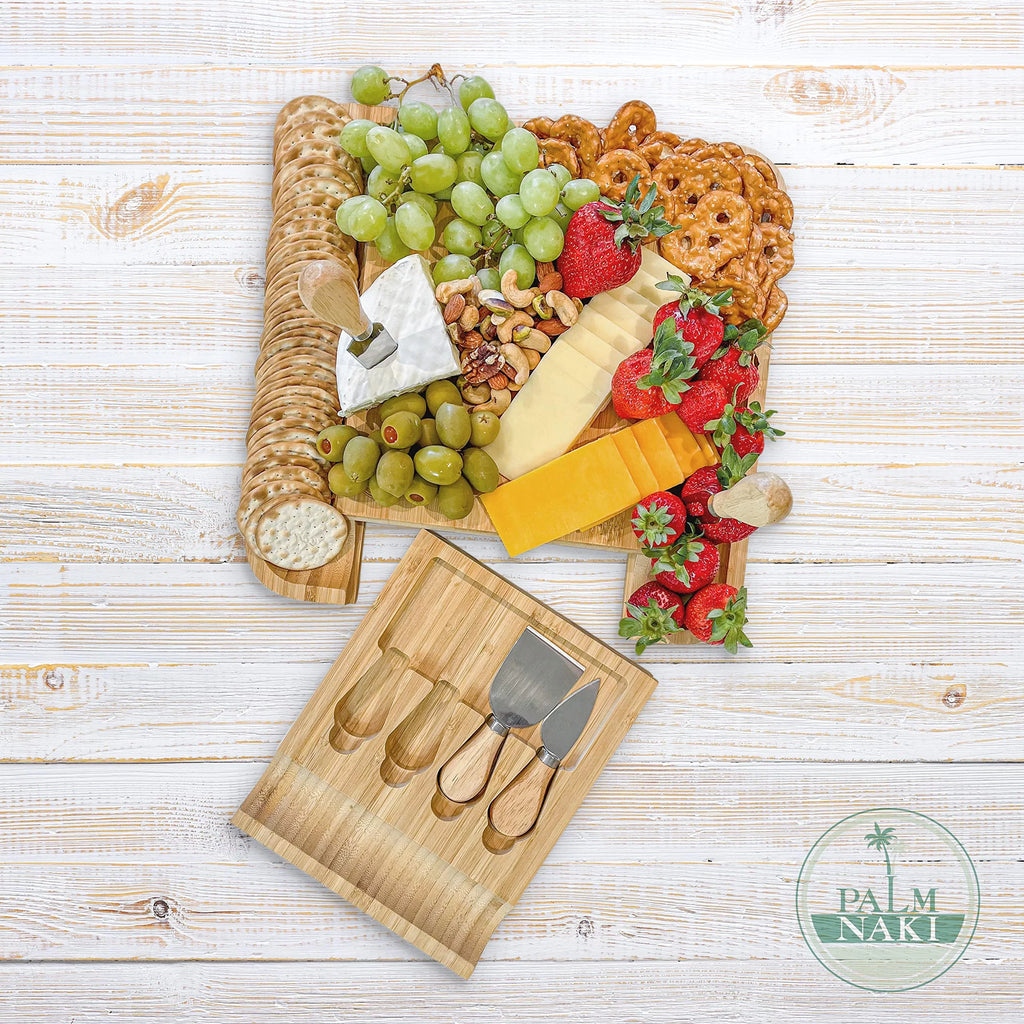 Bamboo Cheese Board and Knife Set H39852