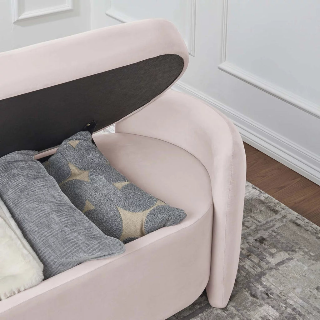 Pink Performance Velvet Bench U65510