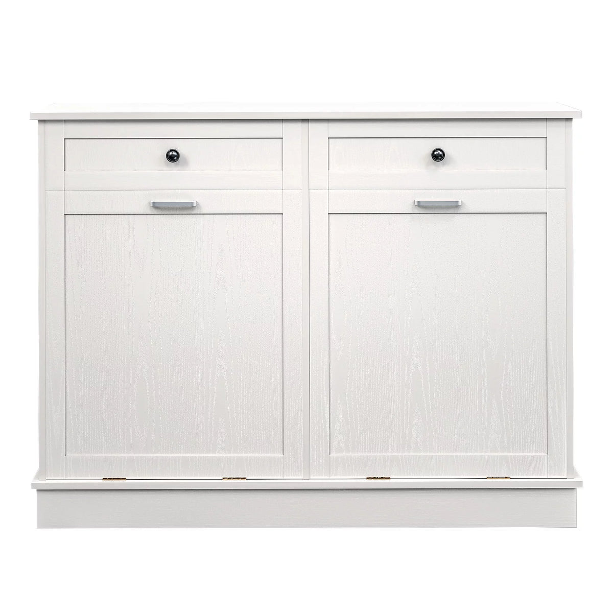 White Free Standing Tilt Out Trash Cabinet with Drawer B373