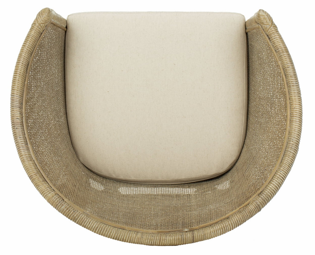 Grey White Wash Rattan Arm Chair S753234