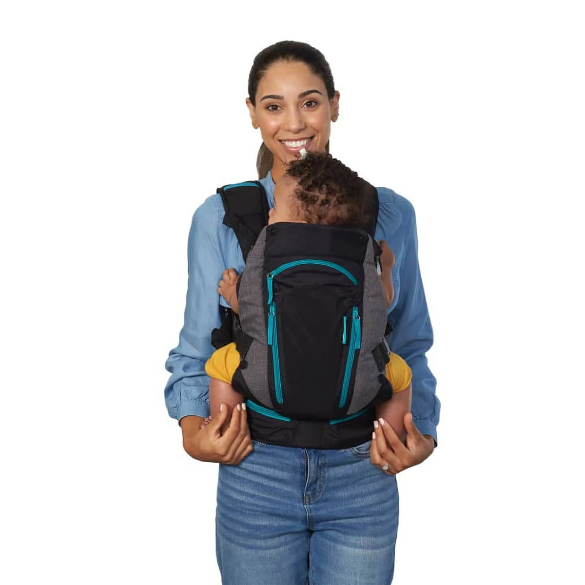 Black Ergonomic Baby Carrier, 4-Position, 8-40lbs U739