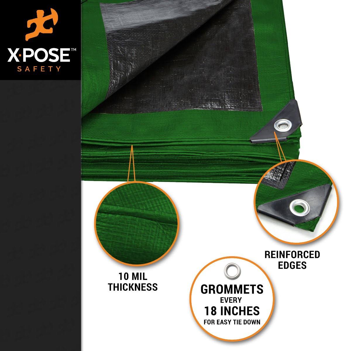 Heavy Duty Green/Black Poly Tarps 25' x 40' C356302