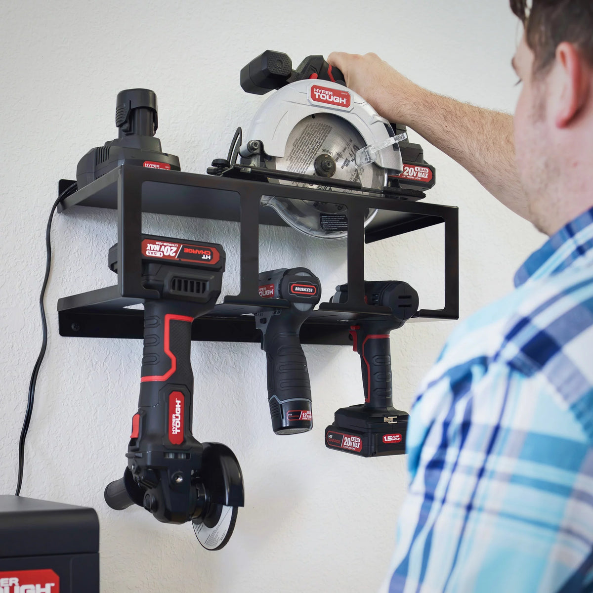 Steel Power Tool Hanger 17.7-inch 32-lb. Capacity A284