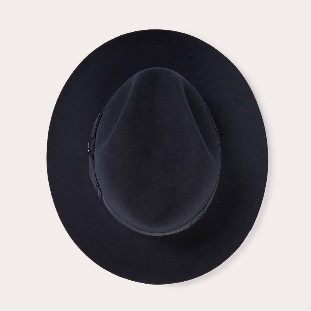 Navy Fur Felt Fedora Hat C17862