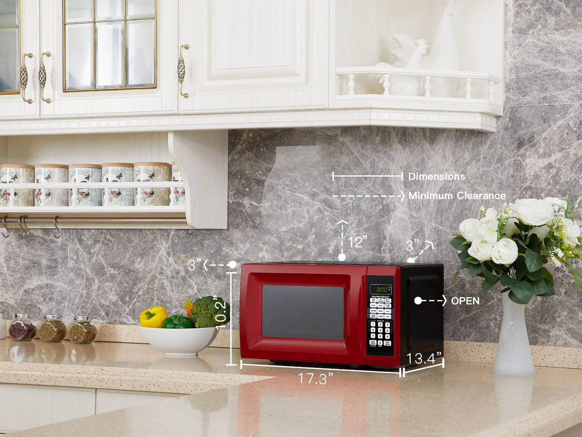 Red Microwave Oven I2982