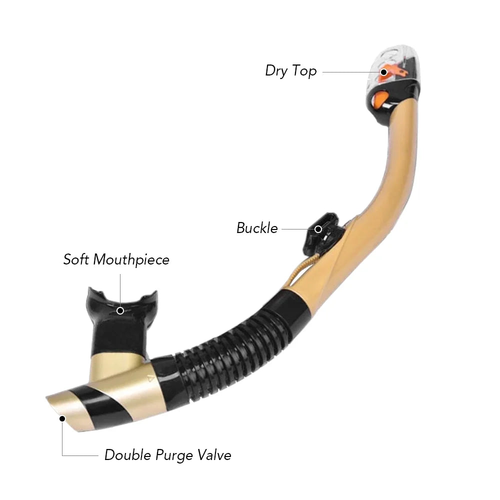 Snorkel Set with Swimming Goggles and Dry Snorkel Tube J17566
