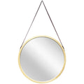 Brown Round 18-inch Wall Mirror T979943