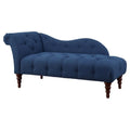 66" Tufted Fabric Chaise Lounge with Wooden Legs L456008