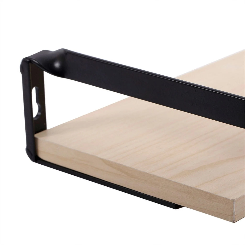 Beige Oak Floating Storage Wall Shelf K76328