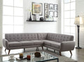 Light Gray Linen Sectional Sofa X824039