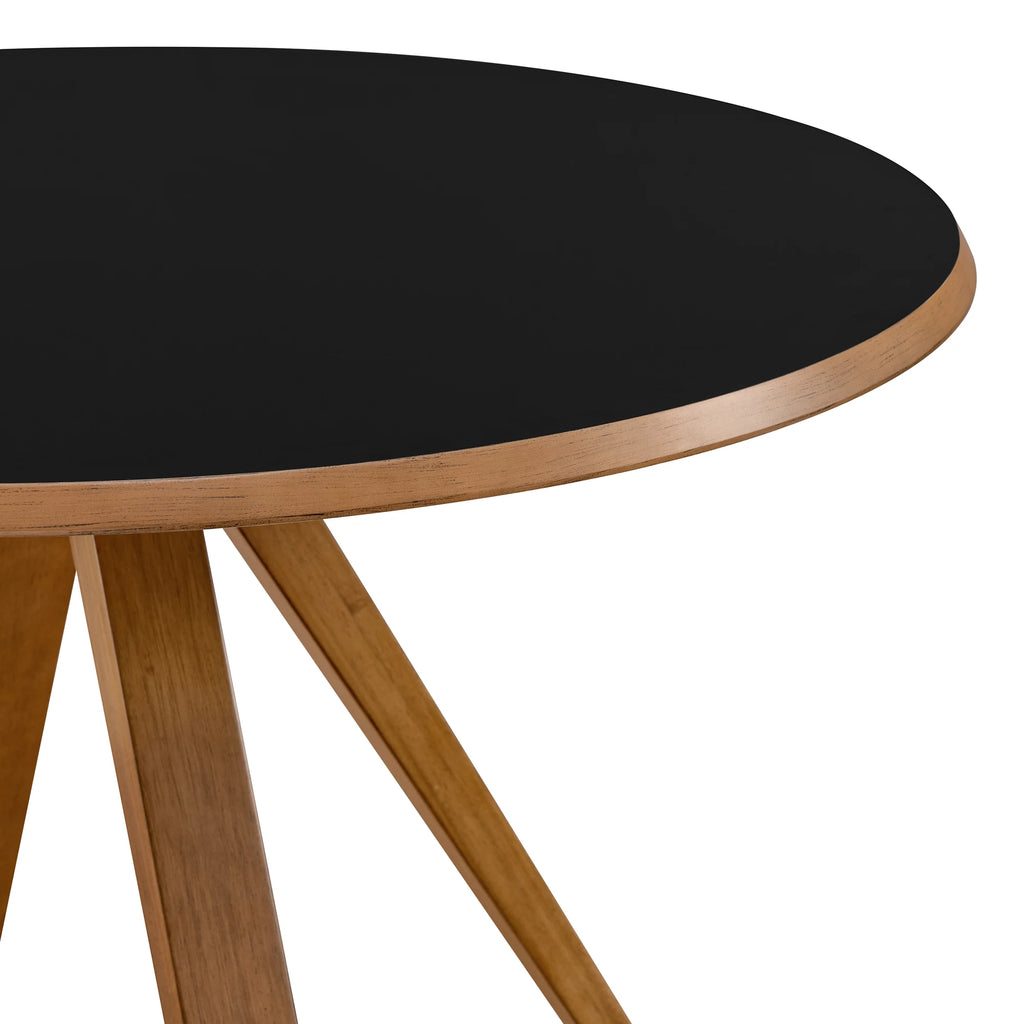 Black/English Oak Round Dining Table R25965