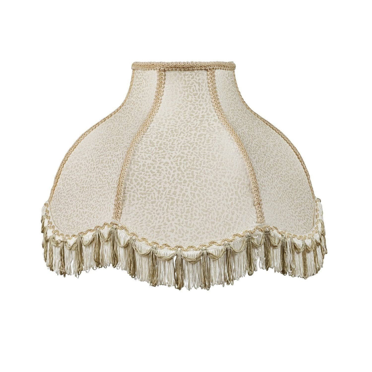 Cream Scallop Bell Shape Lamp Shade, 17 inch Wide K84329