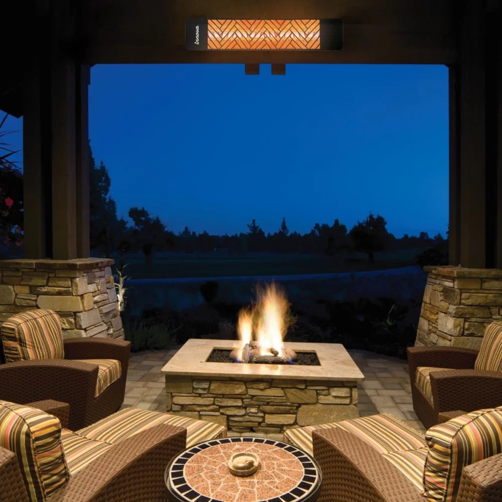 5000 Watt Electric Infrared Dual Element Heater Black Outdoor Wall Mount Y1744