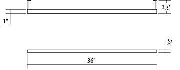 Bright Satin Aluminum LED Indirect Wall Bar C89919