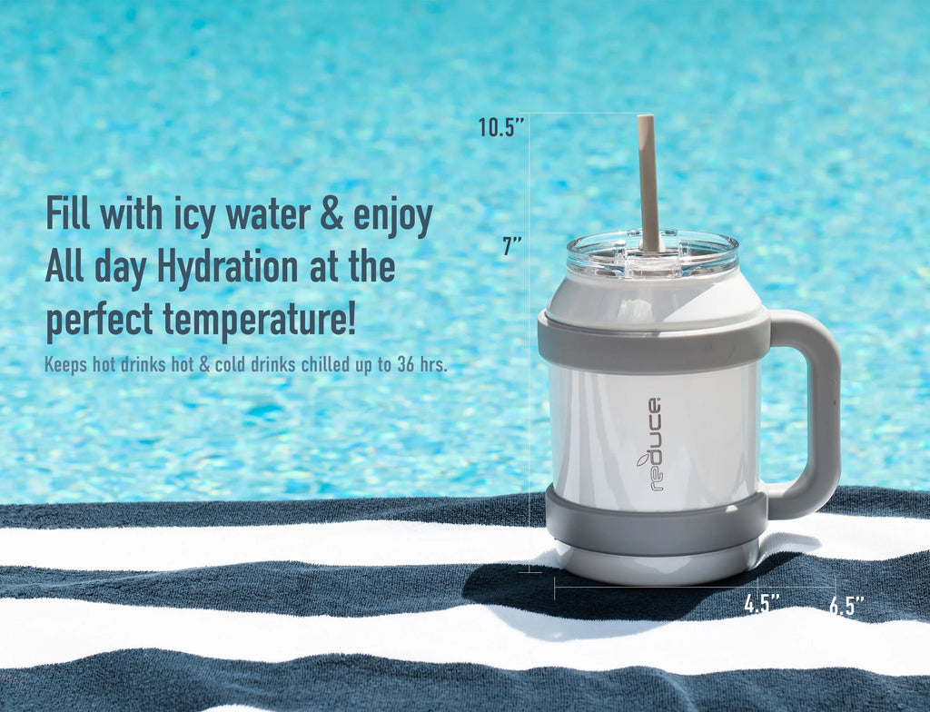 50oz Water Mug with Straw and Handle P9527